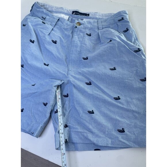 Southern Marsh Mens Shorts 28 S Chino All Over Print Duck 7” Blue - Picture 7 of 8